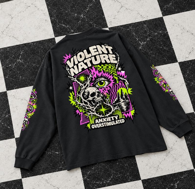 Violent Nature Oversized Long Sleeve T-Shirt